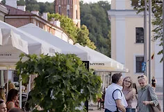 Moment from the event at a Kaunas restaurant