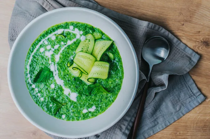 Cold cucumber soup