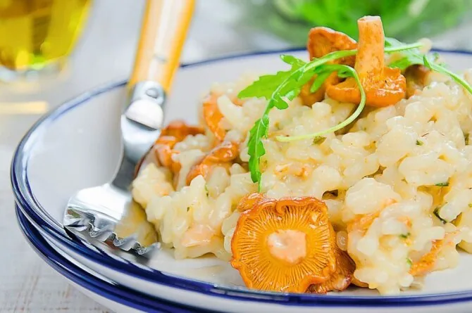 Risotto with chanterelles