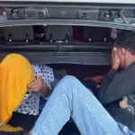 Not everyone who wanted to enter the Toyota showroom fit: two people were transported like items in the trunk