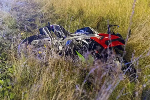 The injured motorcyclist has to walk to the adjacent ward – the passenger also suffered injuries