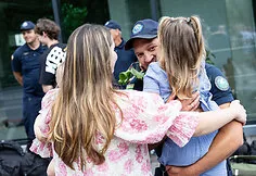 State Fire and Rescue Service Rescue and Search Team (LERT) reception after the mission in Venezuela