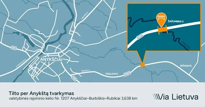 Via Lietuva iliustr./Tilto per Anykštą rekonstrukcija