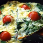 Quick and hearty omelet with feta and spinach: a great start to the day