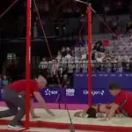 At the Commonwealth Games – an 18-year-old gymnast's horrific fall on his neck