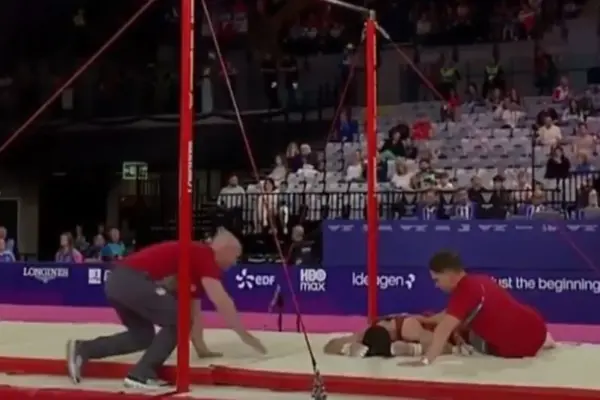 At the Commonwealth Games – an 18-year-old gymnast's horrific fall on his neck