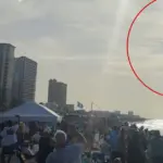 The plane flew so low that people on the Florida beach started screaming