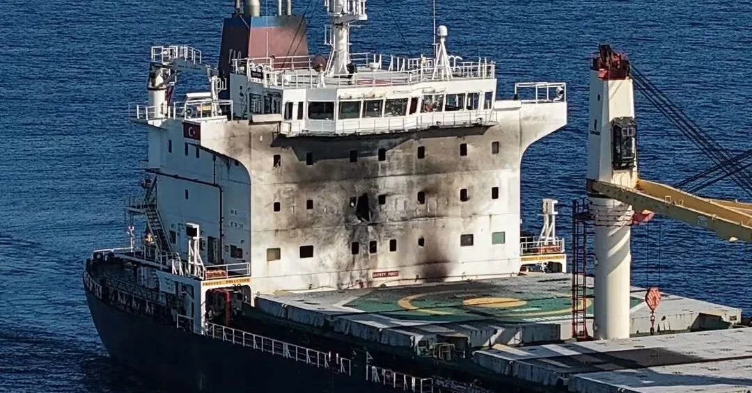 Near Novorossiysk, a Ukrainian drone attacked a Turkish ship: a fire broke out, 1 dead