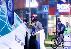 During the accident, the police car overturned onto its roof