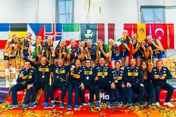 Photo by CEV/Italian volleyball players' triumph