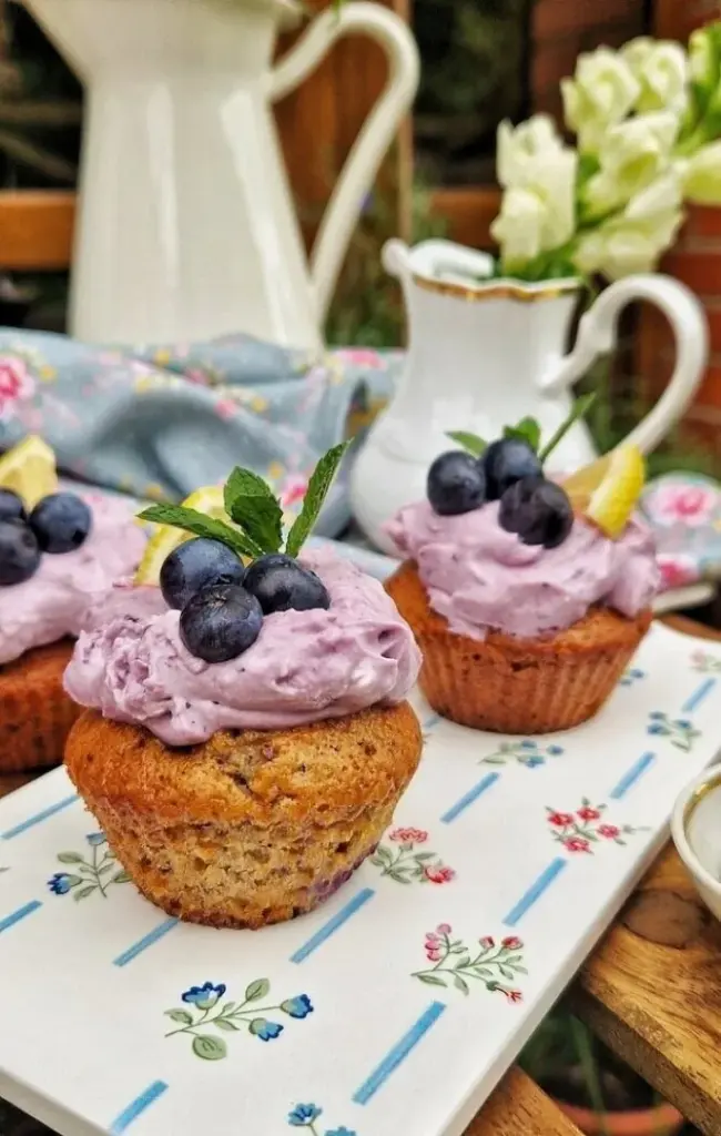 Shutterstock photo/Blueberry cupcakes