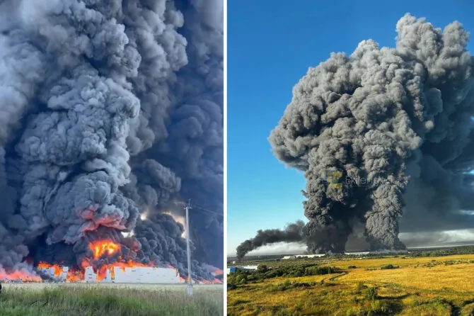 Frames from videos/Ukraine attacked Moscow region