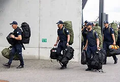 State Fire and Rescue Service Rescue and Search Team (LERT) reception after the mission in Venezuela