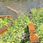 Border guards in the Švenčionys district pulled a raft with Belarusian cigarette contraband from the Neris River