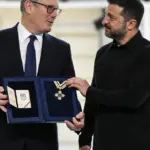 Ukraina apdovanojo Keirą Starmerį Laisvės ordinu