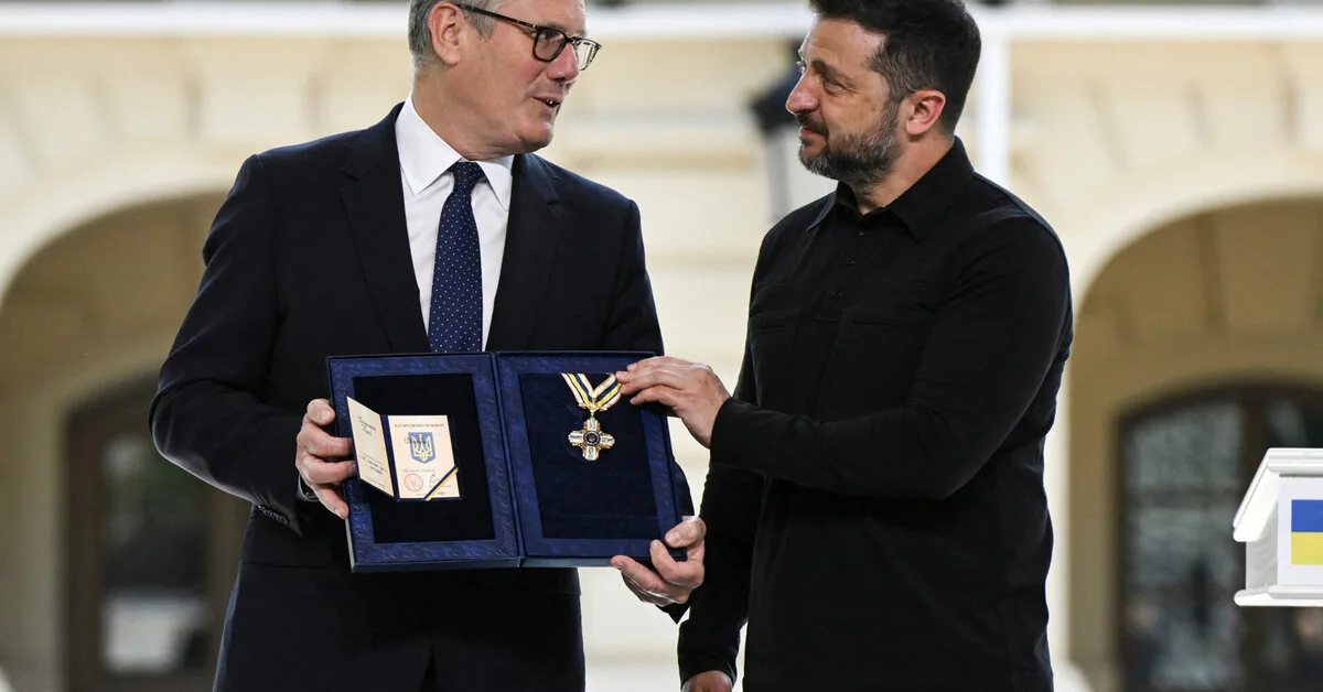 Ukraina apdovanojo Keirą Starmerį Laisvės ordinu