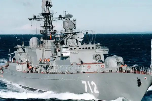 Russian warship fires shots off the coast of Britain