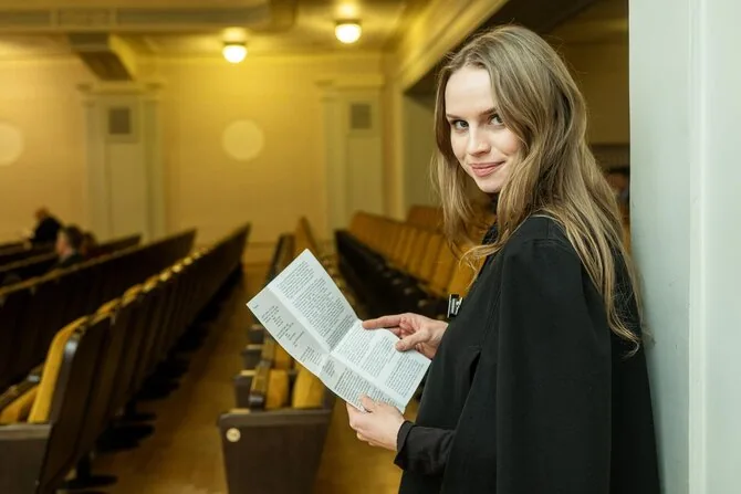 Photo by Dmitrijus Matvejevas/Andrėja Puskunigytė at the Philharmonic