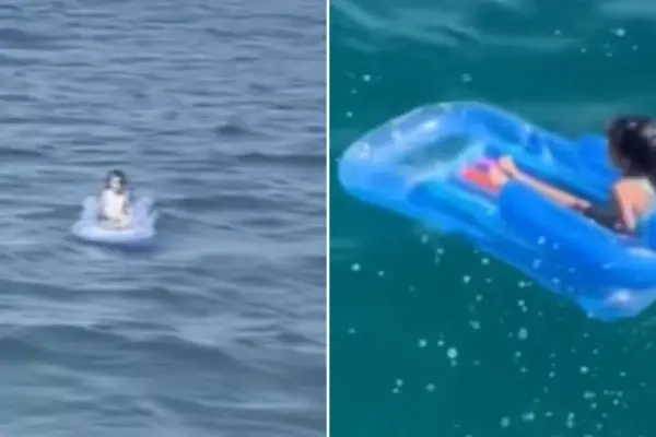 Rescue operation that shook Turkey: a little girl with an inflatable mattress found in the open sea