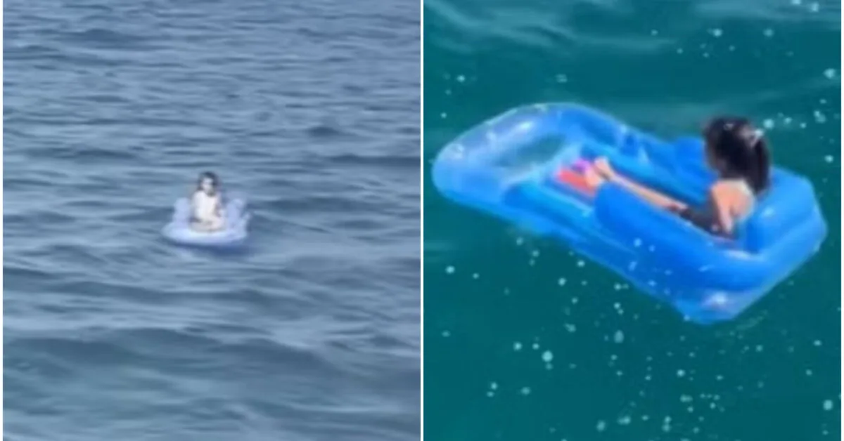 Rescue operation that shook Turkey: a little girl with an inflatable mattress found in the open sea