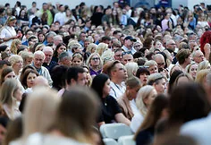 Concert of French singer Imany in the courtyard of the Palace of the Grand Dukes