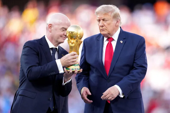 Gianni Infantino ir Donaldas Trumpas / BSR AGENCY