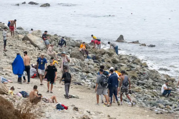During clashes near Ceuta, Moroccan police detained about 30 people