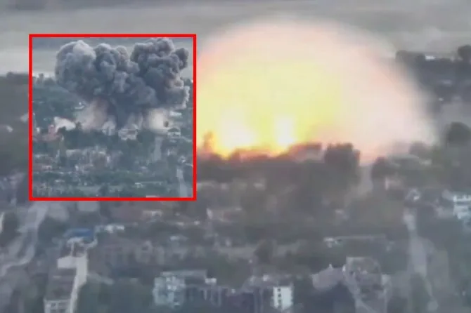 Stopkadras/Rusija numetė 3 tonų sklendžiančiąją bombą FAB-3000