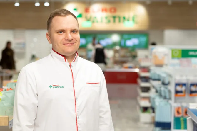 „Eurovaistinės“ nuotr./„Eurovaistinės“ vaistininkas Ignas Popa