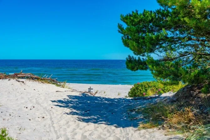 Shutterstock photo/Beach near the Baltic Sea in Poland, Hel town