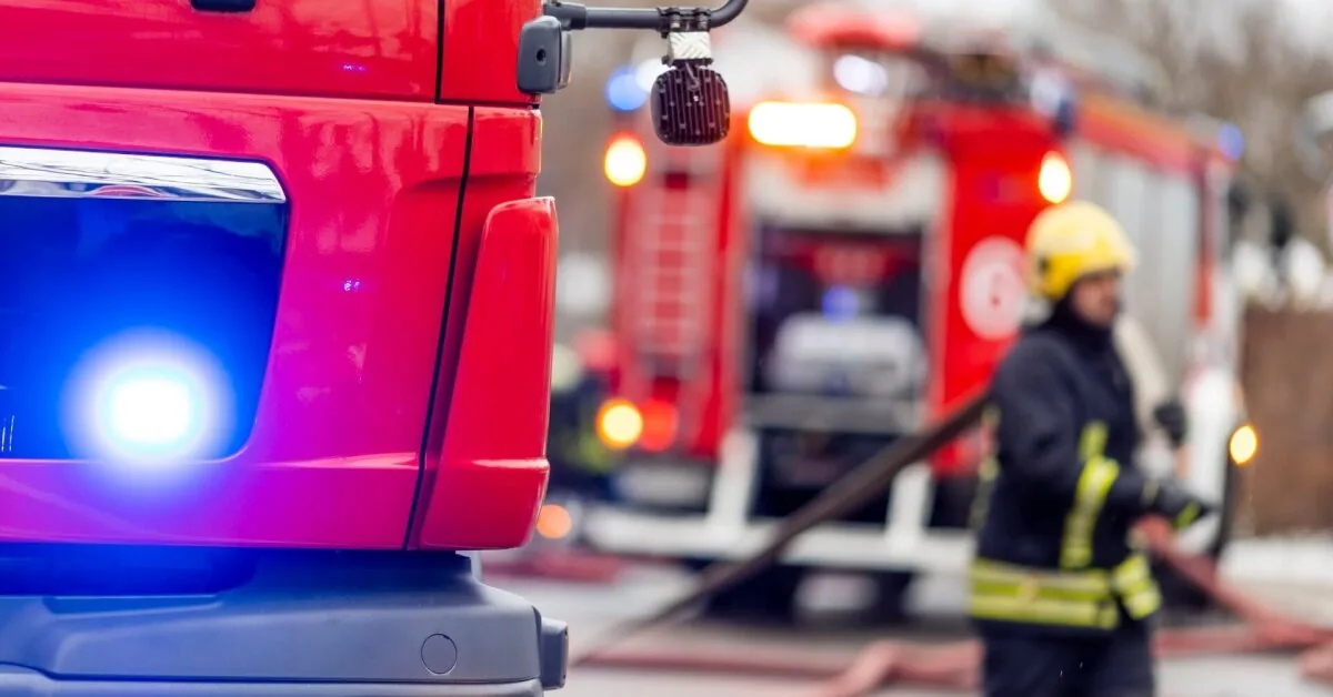 Large fire in Šilutė district: a farm building with rabbits burned down, house windows shattered