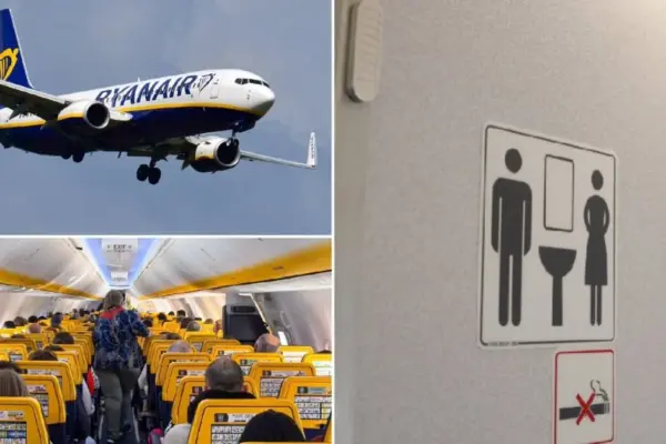 Nightmare on a Ryanair flight: shocking behavior of drunk passengers and suspected sex in the airplane toilet