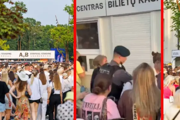 Even before the Pitbull concert started at the Kaunas stadium – police assistance was needed