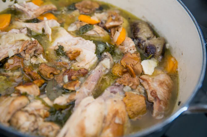 Rabbit with chanterelles