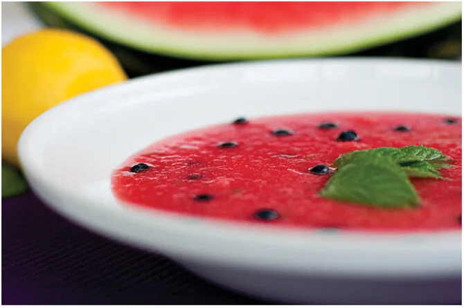 Cold watermelon soup