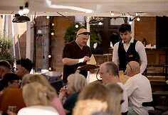 Moment from the event at a Kaunas restaurant