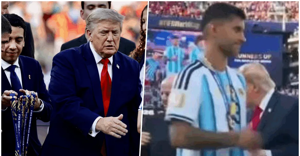 Demonstrative gesture: Argentina national team defender refused to shake hands with Trump
