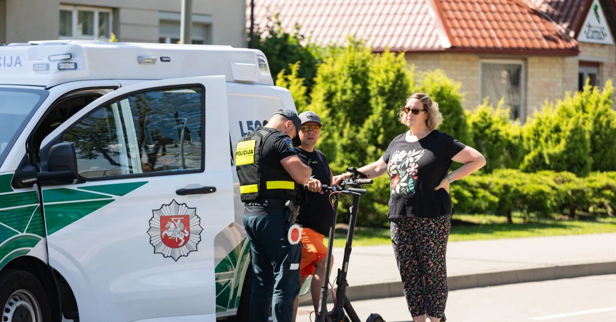 A different raid in Palanga – they also caught exemplary scooter riders