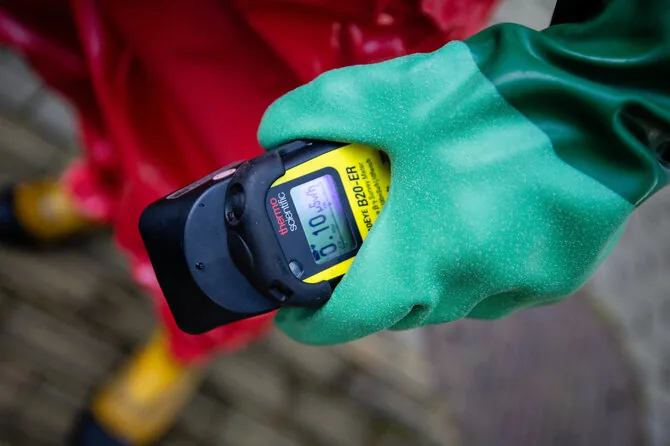 Teodoro Biliūno / BNS photo / Civil defense exercises at Kaunas clinics.