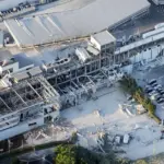 People trapped in a shopping center in Japan after an earthquake
