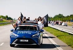Three Klaipėda port women’s crews – one historic start: to the rally – with a hydrogen car