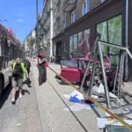 In Vilnius, a "Prius" car crashed into a bus stop, two women were injured, traffic was closed