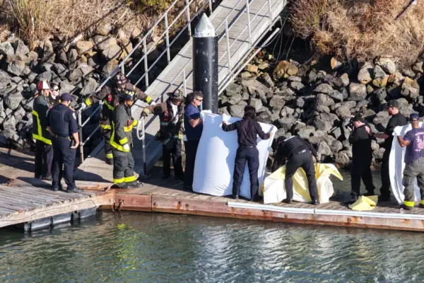 Near San Francisco, a ship sank at Alcatraz Island