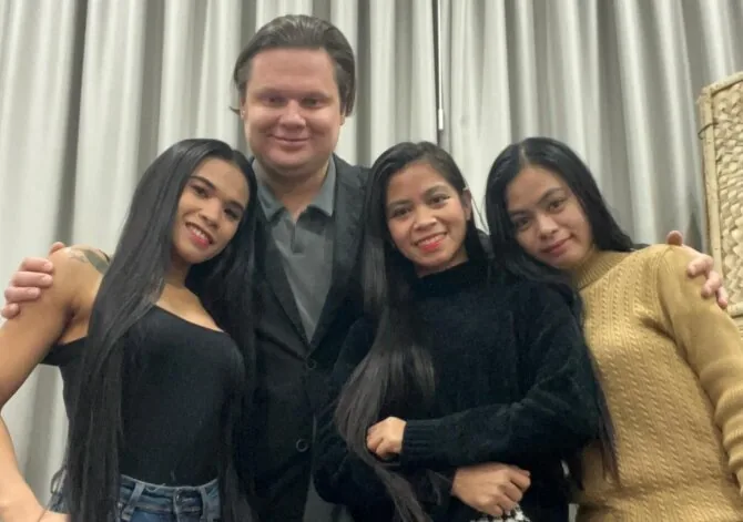 Personal archive photo/Gytis Volkavičius and his wives
