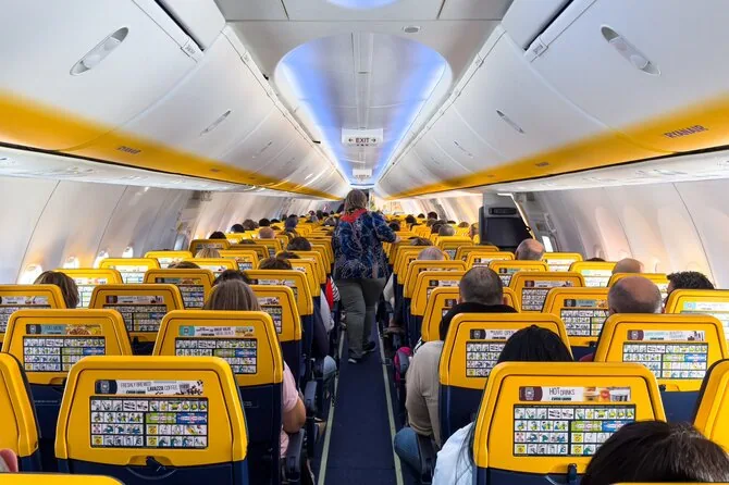 Shutterstock photo / On a Ryanair plane