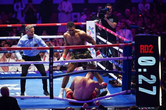 Reuters/Scanpix photo/Anthony Joshua vs Kristianas Prenga