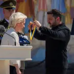EU leader visiting Ukraine promises continued support in the fight against Russian invasion