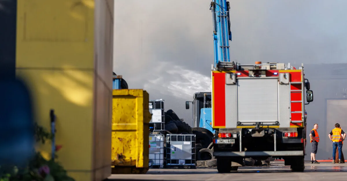 NVSC: Smoke from the fire in the "Ecoservice" unit in Marijampolė may be hazardous to health