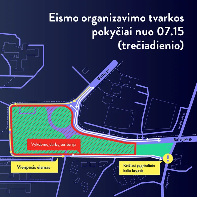 Kauno sav. nuotr./Eismo schema prie LSMU Kauno ligoninės