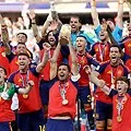 Spain football team triumph